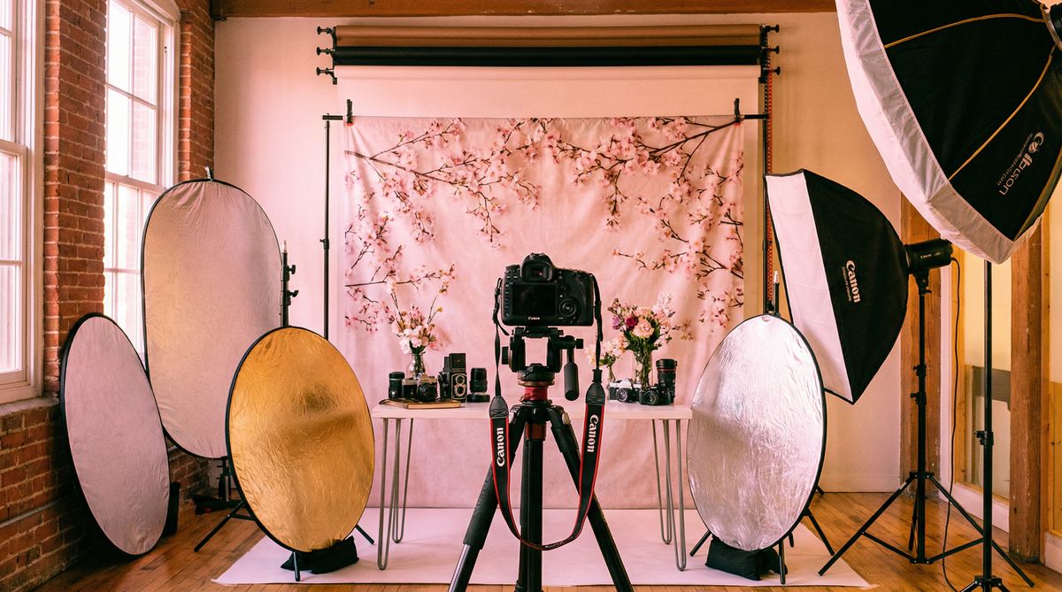 小马拉大车写真摄影棚布光教程传媒